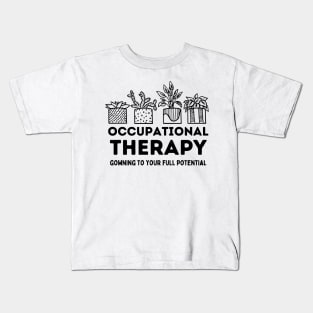 Occupational Therapy Pediatric Therapist OT Month Cute Plant Kids T-Shirt
